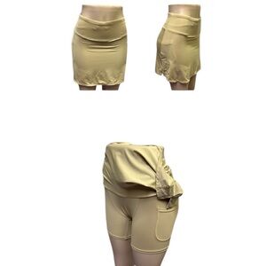 Oalka Activewear Athletic Skort Sports Golf Tennis Running Pockets Stretch XS